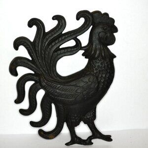 Cast Iron Black Rooster Home Decor Country And Farmhouse